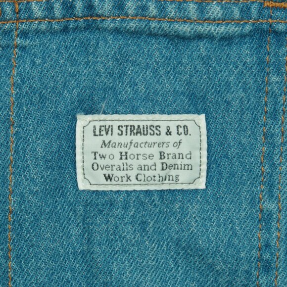 Levis Premium Overalls Womens S Blue Denim Bib Straight Leg - Picture 6 of 10